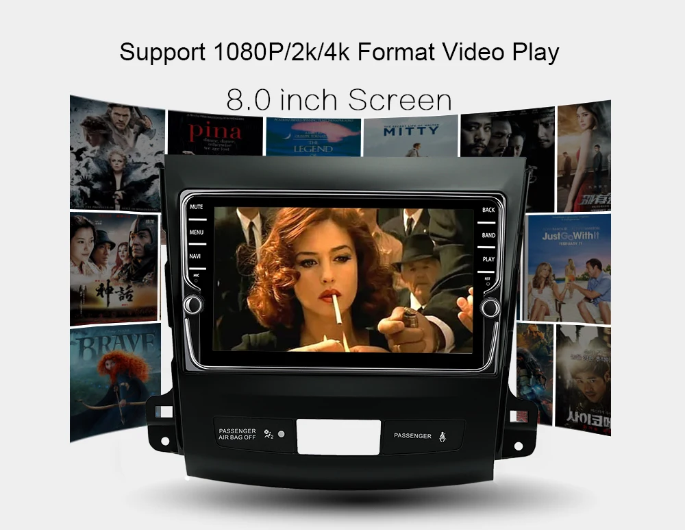 Best Funrover IPS 8" Android8.0 Car dvd GPS Player Radio for Mitsubishi Outlander 2008-2014 Peugeot 4007 Citroen C-Crosser 2din radio 15