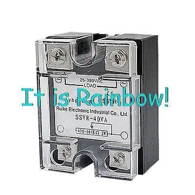 

Free Shipping Single Phase SSR Solid State Relay Voltage Resistance Regulator 40A AC 25-380V