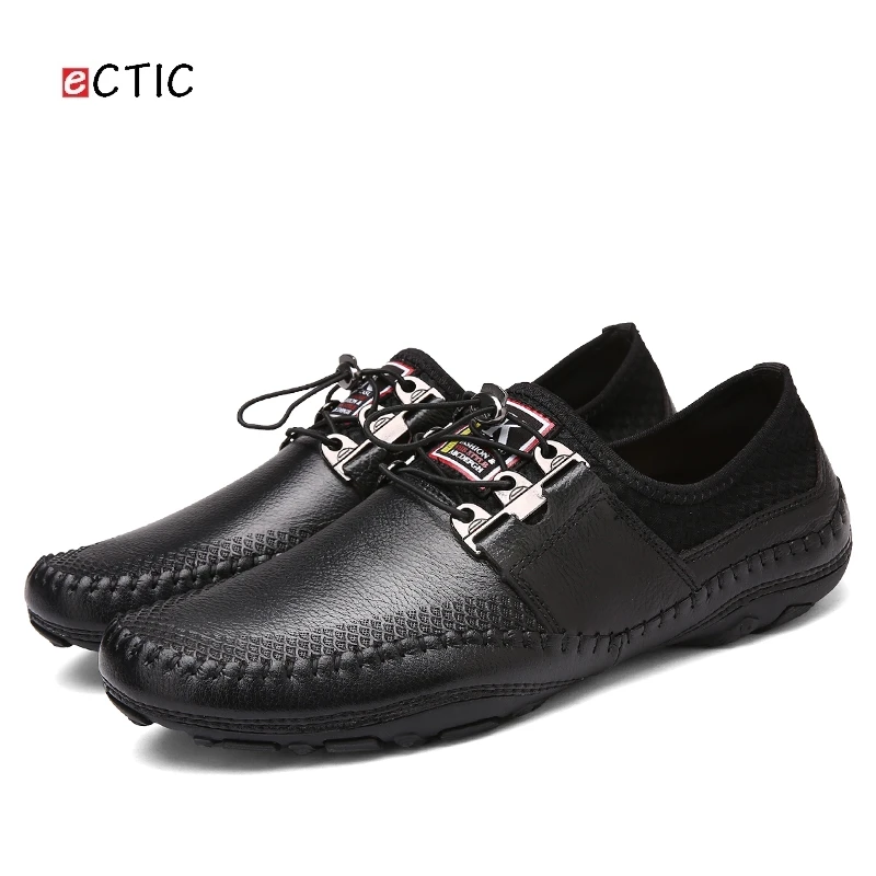 

2018 New Luxury Brand Driving Shoes Slip-On Metal Style Casual Men Genuine Leather Moccasins Loafers Cow Split Boat Shoes