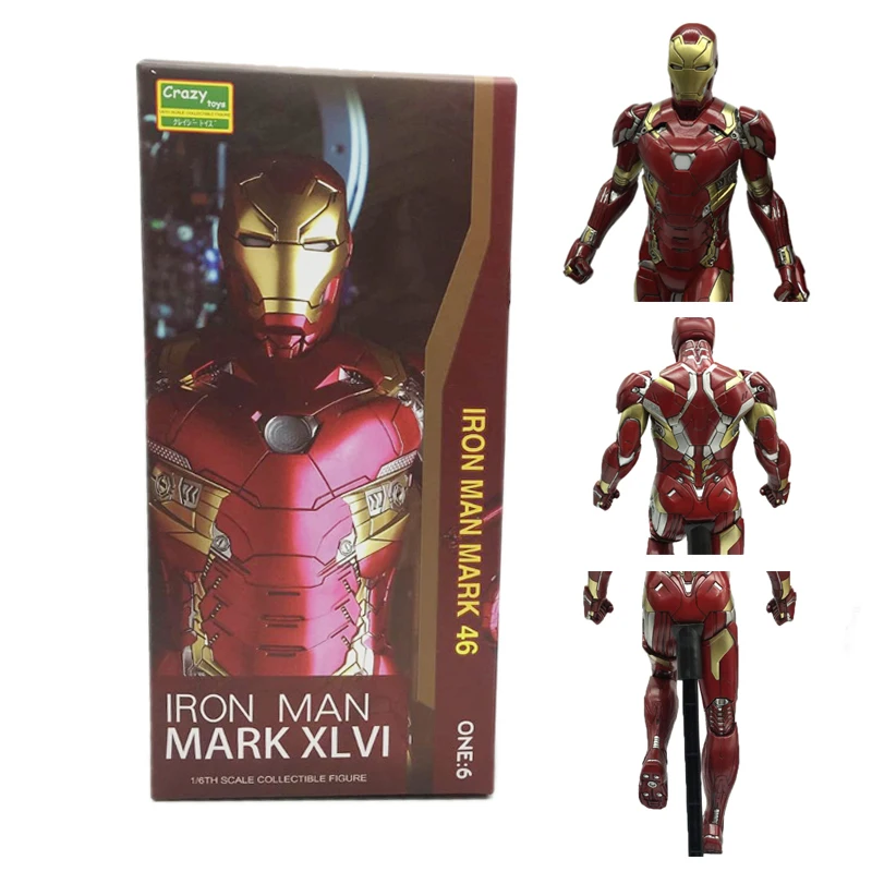 

Crazy Toys Iron Man Mark XLVI Action Figure 1/6 scale painted Figure Iron Man Mk46 PVC Action Figure Collectable Model Toy