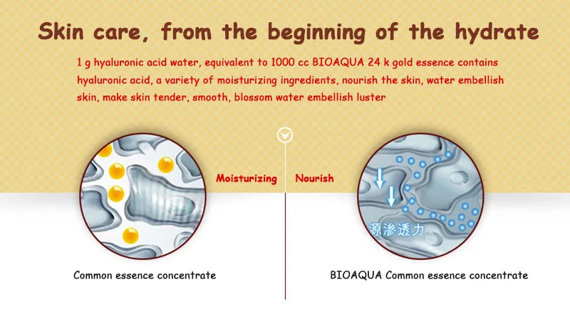 BIOAQUA бренд 24 K Золотая жидкость с гиалуроновой кислотой увлажняющий крем против морщин и старения коллагеновая эссенция крем 10 м