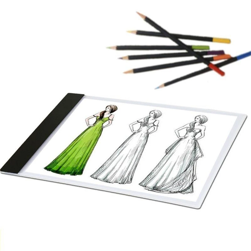 

Gasky Portable Ultra Thin A4 LED Drawing Copy Tracing Drawing Table Pad Light Box USB Stencil Board EU Plug Accessories