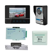 Freeship 7 “Táctil LCD de Vídeo Teléfono de Puerta de Intercomunicación timbre timbre de la puerta de Intercomunicación Casa y visión nocturna por INFRARROJOS Cámara al aire libre + Cerradura eléctrica