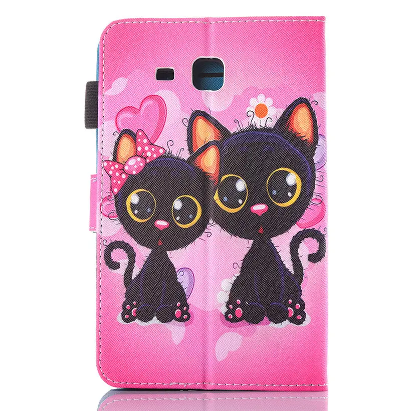 2016 Tab A6 7.0 Case For Samsung Galaxy Tab A 7.0 T280 T285 SM-T285 Case Cover Fashion Cat Children Tablet Silicon Leather Funda