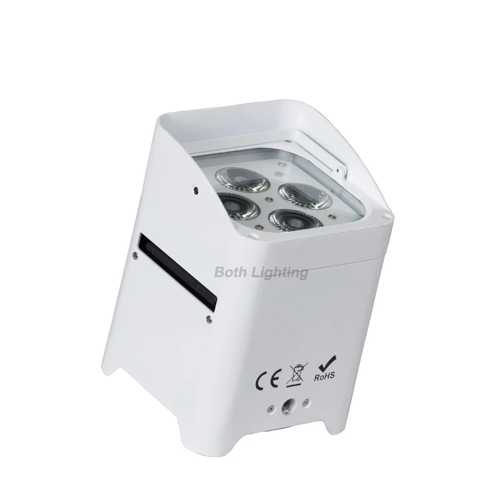 Wifi &Remote Uplighting Smart DJ 4x18w RGBWA UV 6in1 Battery Operate Wireless DMX LED Uplight for Wedding