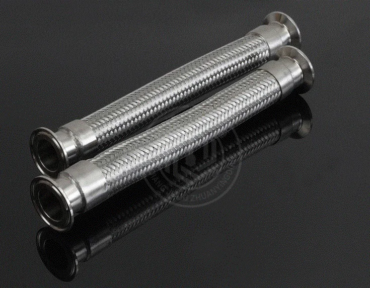 

1pcs Tri-clamp stainless steel 304 flexible hose. Length 500mm, diameter 3/4" (19mm) OD 50.5