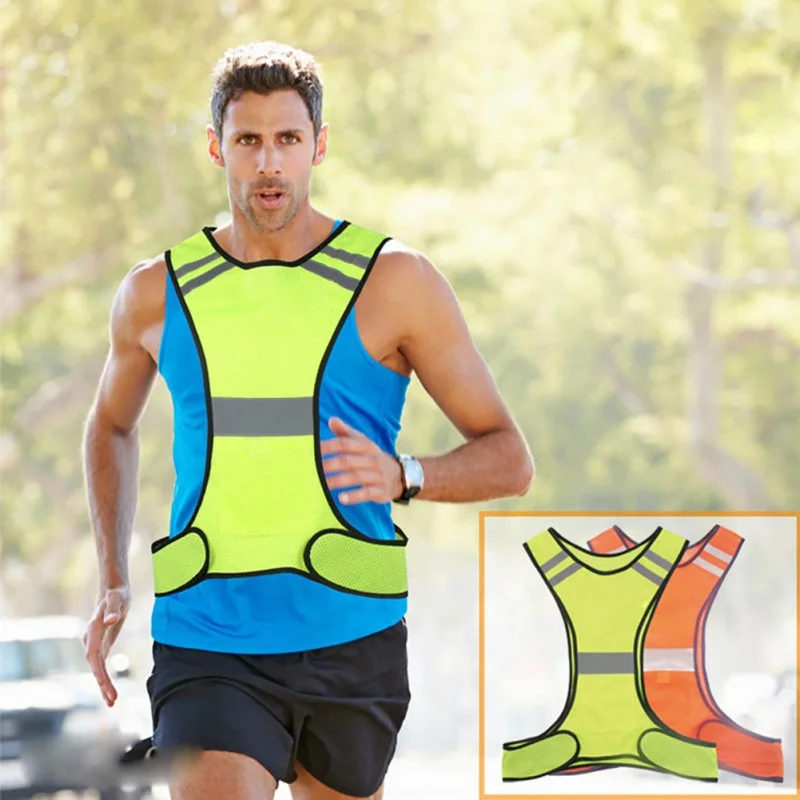 

Outdoor riding night running sports reflective vest adjustable running lightweight safety jogging walking sports equipment