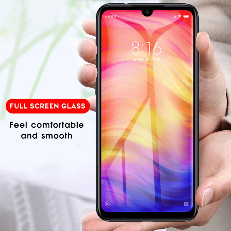 5D полный экран закаленное стекло для Xiaomi Redmi 7 Note 7 Pro Полное покрытие изогнутый экран протектор Настоящее 5D край над 3D 4D