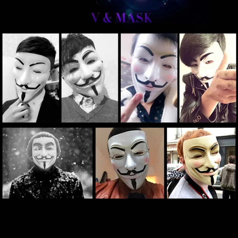Анонимный Гая Фокса Необычные платья аксессуар для костюма взрослых macka маскарад