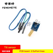 Panel tilt sensor with small plate Contains small PCB board 2 20cm long DuPont lines and sensors