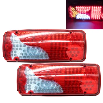 

1Pair 24V 120LED Tail Rear fog Light Car Brake Stop Light Lorry Trailer Auto Turn Light Railer Truck Light Caravan