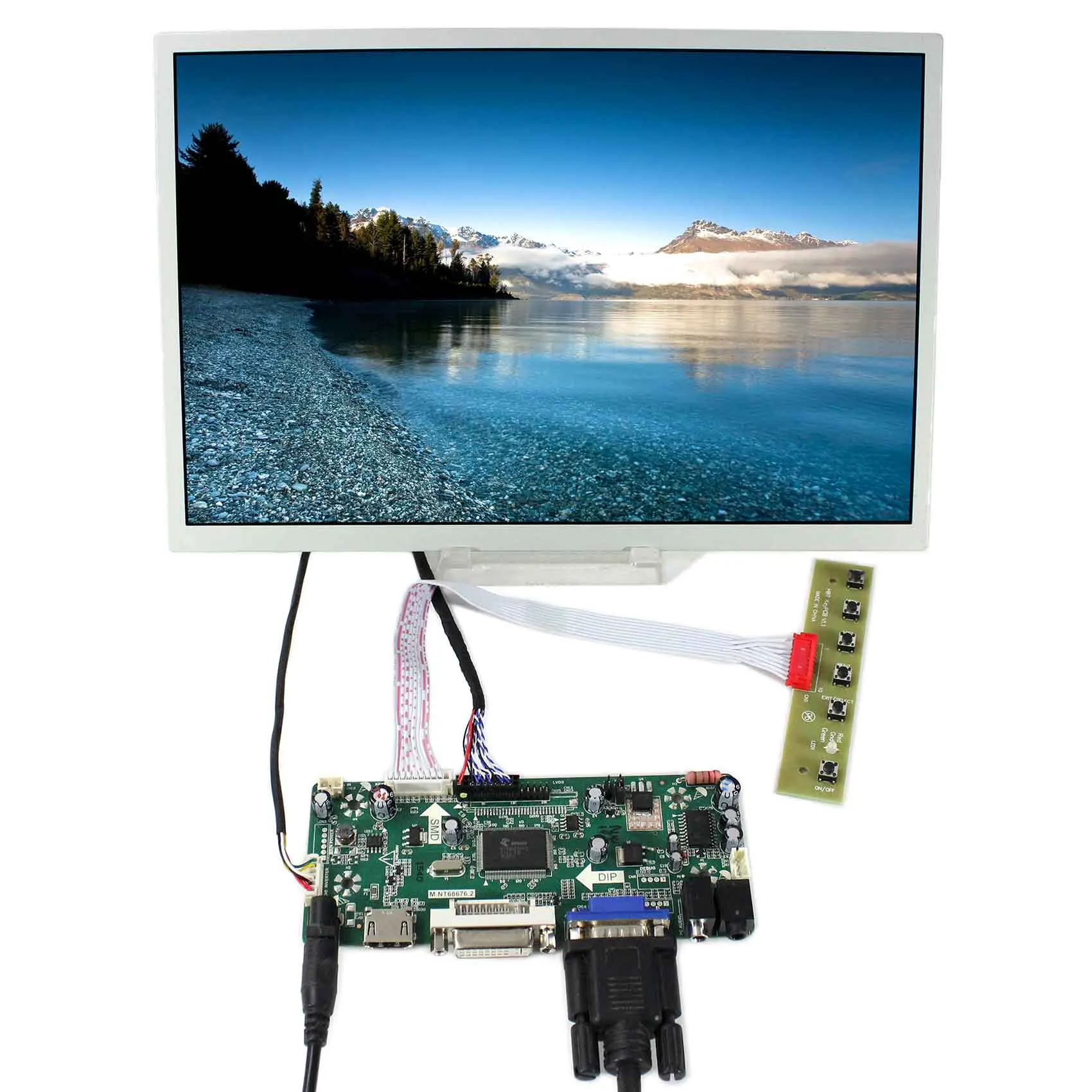 HDMI+DVI+VGA+AUDIO LCD Controller Board With 12.1inch 1280x800 LQ121K1LG52 LCD Screen HDMI+DVI+VGA+AUDIO LCD Controller Board With 12.1inch 1280x800 LQ121K1LG52 LCD Screen