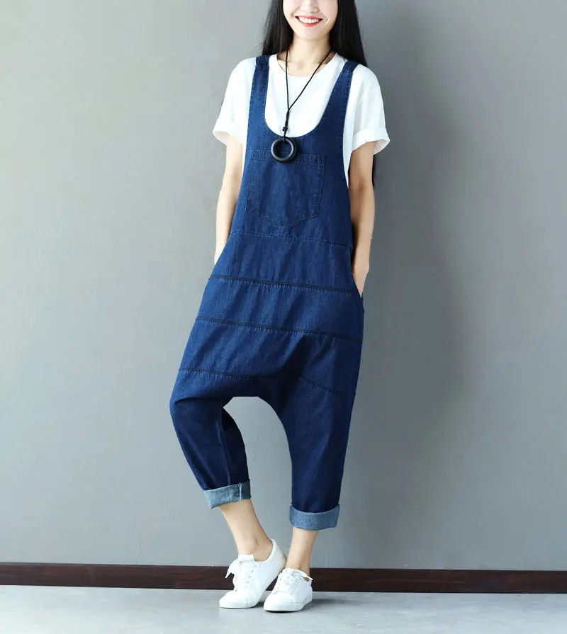 Women 2016 New Mori Girl Cute Jumpsuits Female Denim Jumpsuits Korean