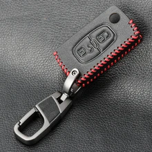 Capa protetora para chaveiro, capa para peugeot 207, 307, 308, 407, 408, para citroen c3, c4, touca, c5, c6, 2 capa de chave de carro de couro