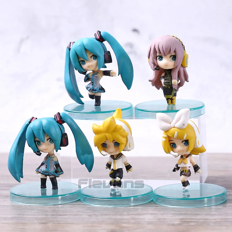 

Project Diva Hatsune Miku Megurine Luka Kagamine Ren/Rin Meiko Vocaloid Mini PVC Figures Toys Dolls 5pcs/set