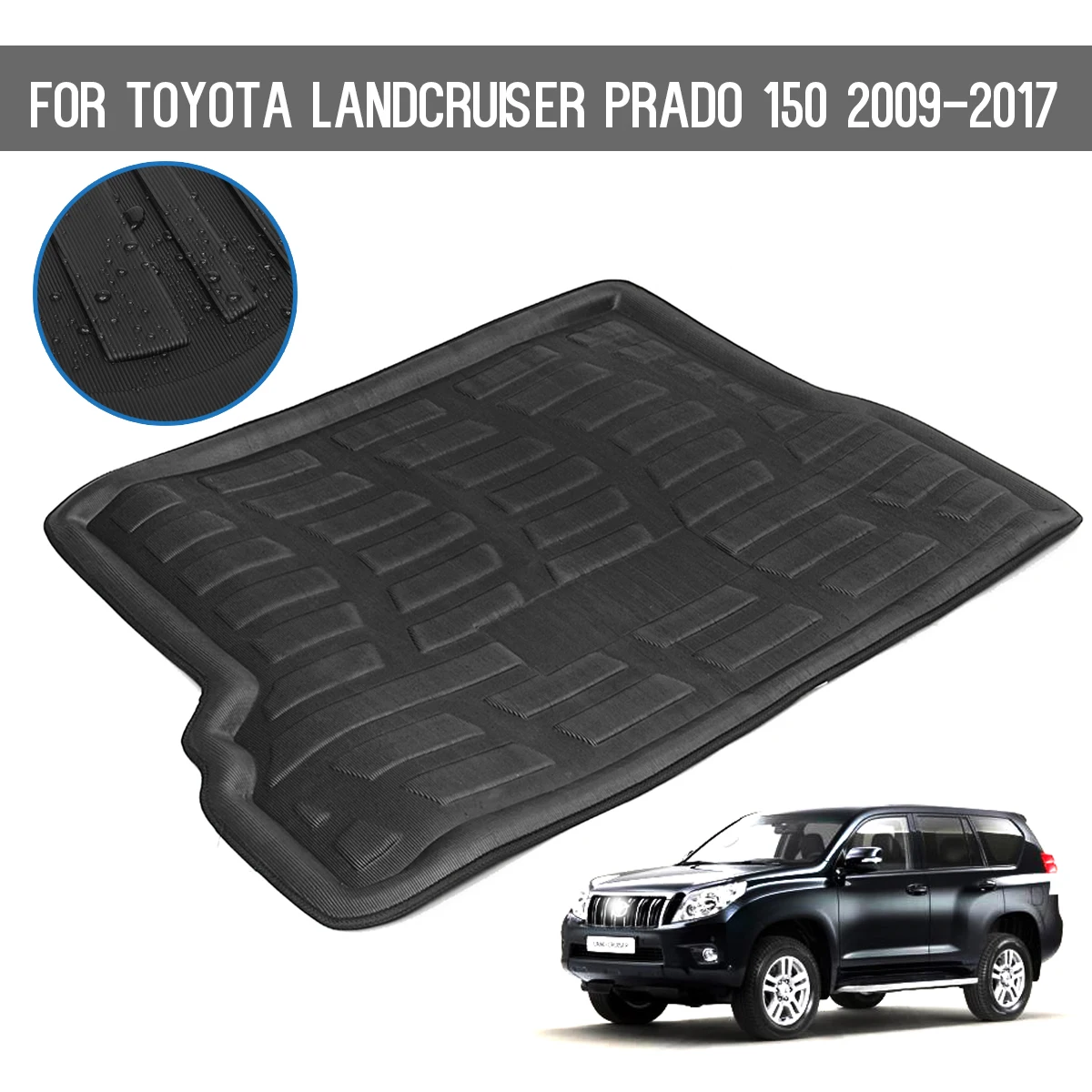 

For Toyota Landcruiser Prado150 Car Rear Boot Liner Trunk Cargo Mat Tray Floor Carpet Mud Pad Protector