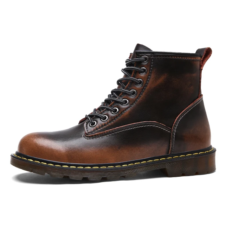 

Winter Ankle Boots Men Leather Autumn Waterproof Martin Boots Outdoor Working Men Shoes