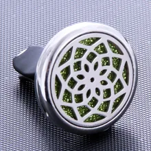 

New grimace Stainless Steel Car Air Freshener Perfume Essential Oil Diffuser Locket Random Send 1pcs Oil Pads as Gift