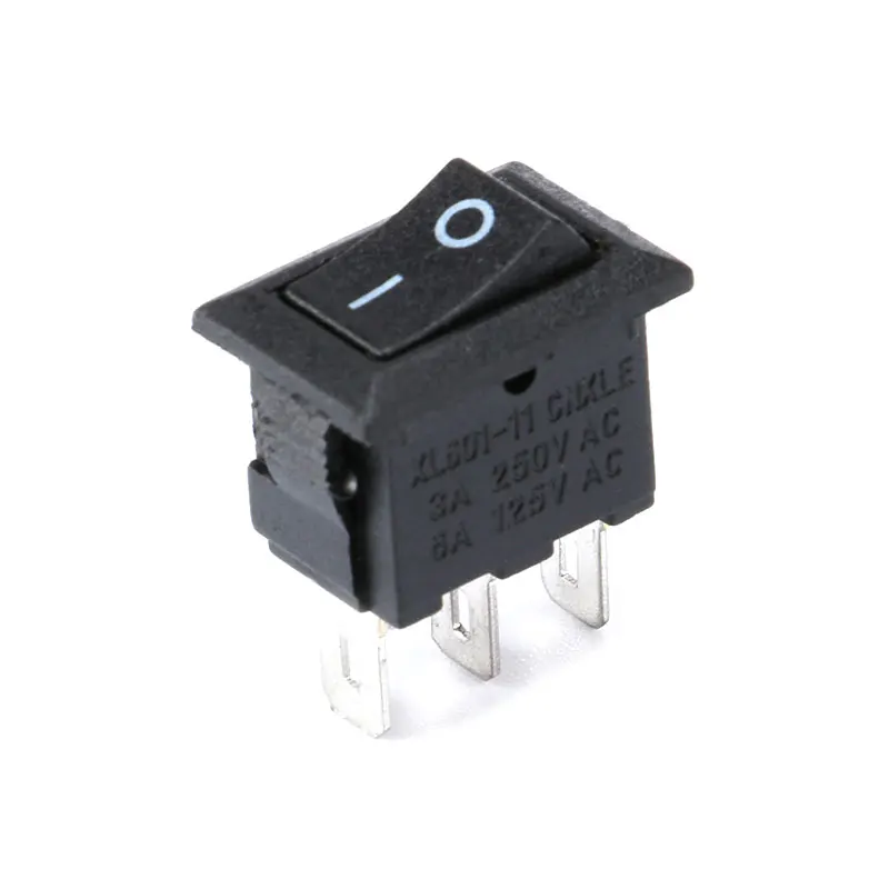 10 шт. 3 Pin 2 3A 250V 10*15 мм черный кнопочный клавишный переключатель на выключение AC 10X15