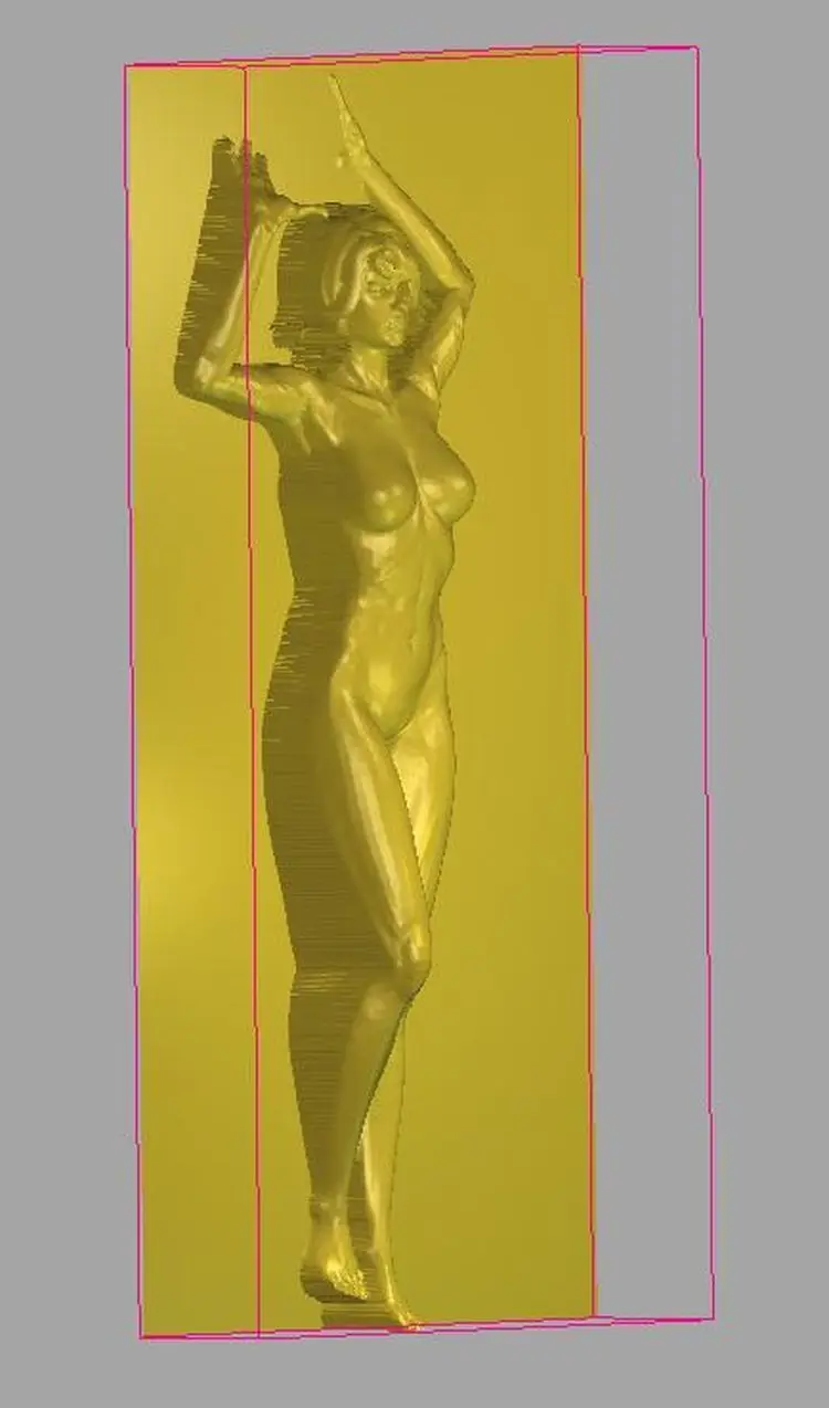 3d модель рельеф для ЧПУ в формате STL file Naked Maid с руками|3d model relief|3d relief modelfor cnc |