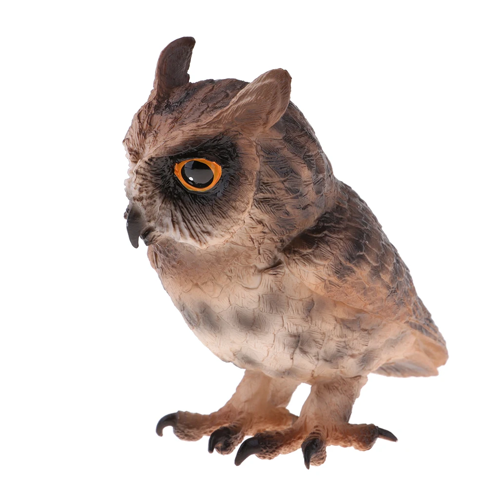 Figurines and Statues Owl Bird Ornaments Realistic for Home Lawn Garden Patio Decorative