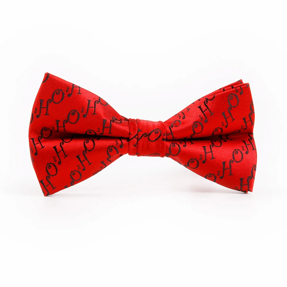 Men Christmas Bow Tie Fashion Black Red Green Tree Santa Claus Snowflake Bow Ties For Accessories RBOCOTT