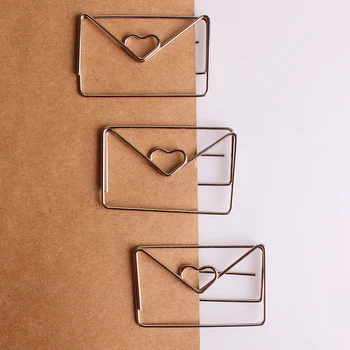 

Large size paperclip creative love envelope heart paper clip receiving quiet paper clips love bookmarks