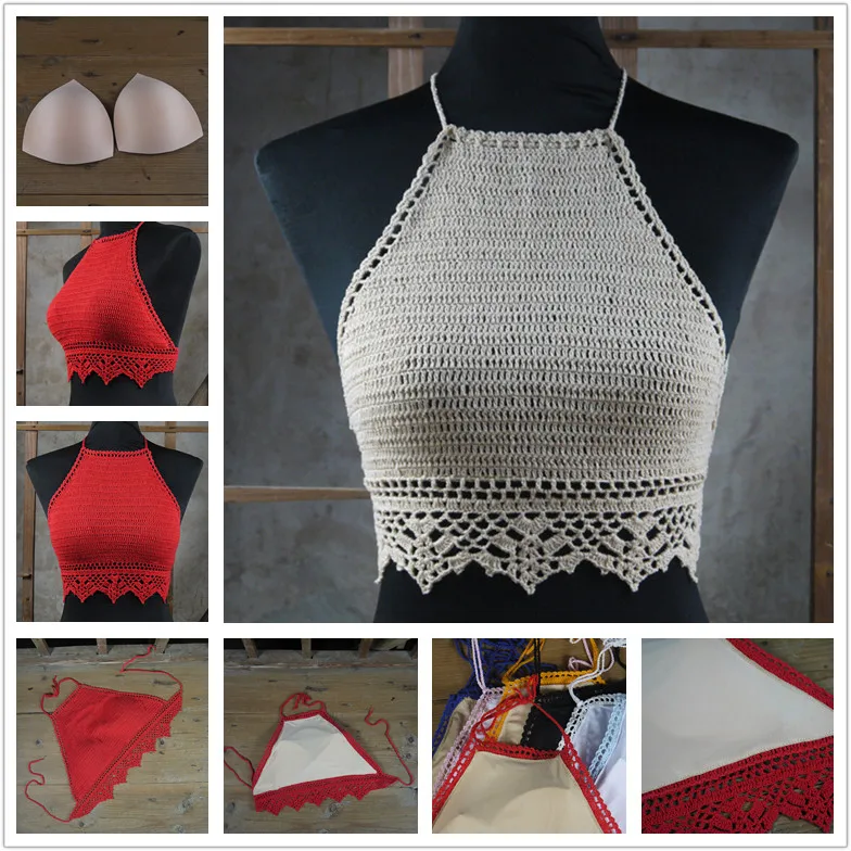 Bikini Traje Top PlayaSpa Hotel Sml HalterRopa PopCrop BañoTrajes De Ganchillo Tejidos Tops BerdCxo