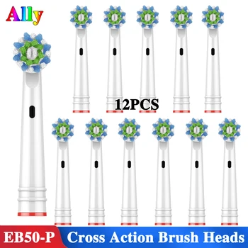 

12PCS Cross Function Toothbrush Heads for Braun Oral b Vitality Triumph P4000 P2000 OC18 OC19 OC20 Electric Toothbrush Heads