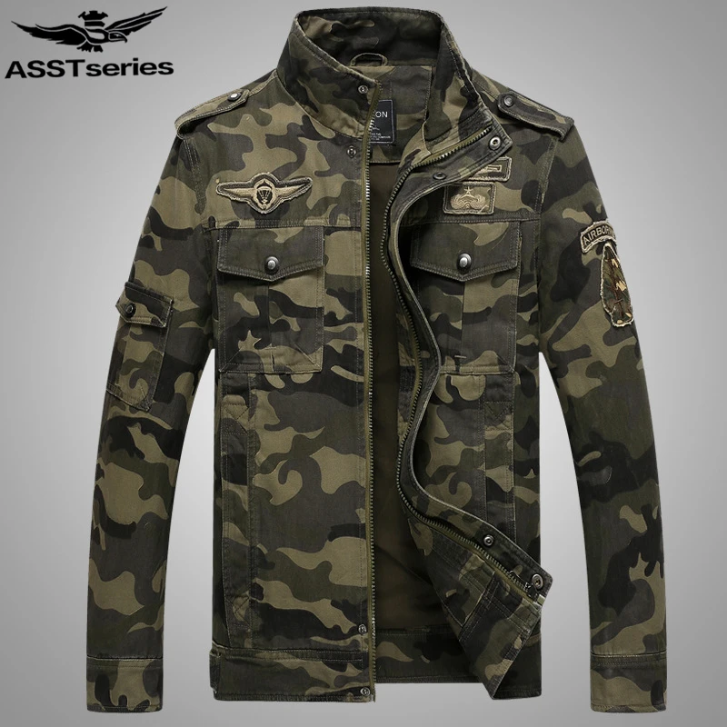 

2017 Tactical Military Jacket Men Men's Denim Army Bomber Jacket Windbreaker Waterproof Autumn Militar Style Coat Militar.DA44