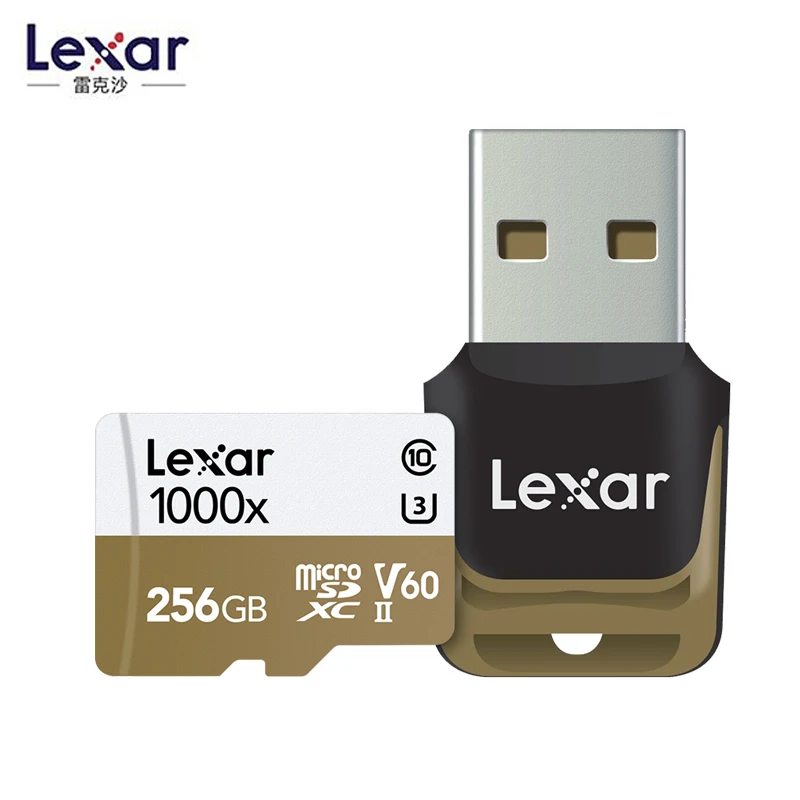 Lexar 150 МБ/с./с 1000x высокоскоростной 64 Гб 128 г памяти Micro SD/TF карты 32 Гб USB 3,0 ридер UHS-II для дрона Gopro Hero Sport Camcorde - Емкость: 256G