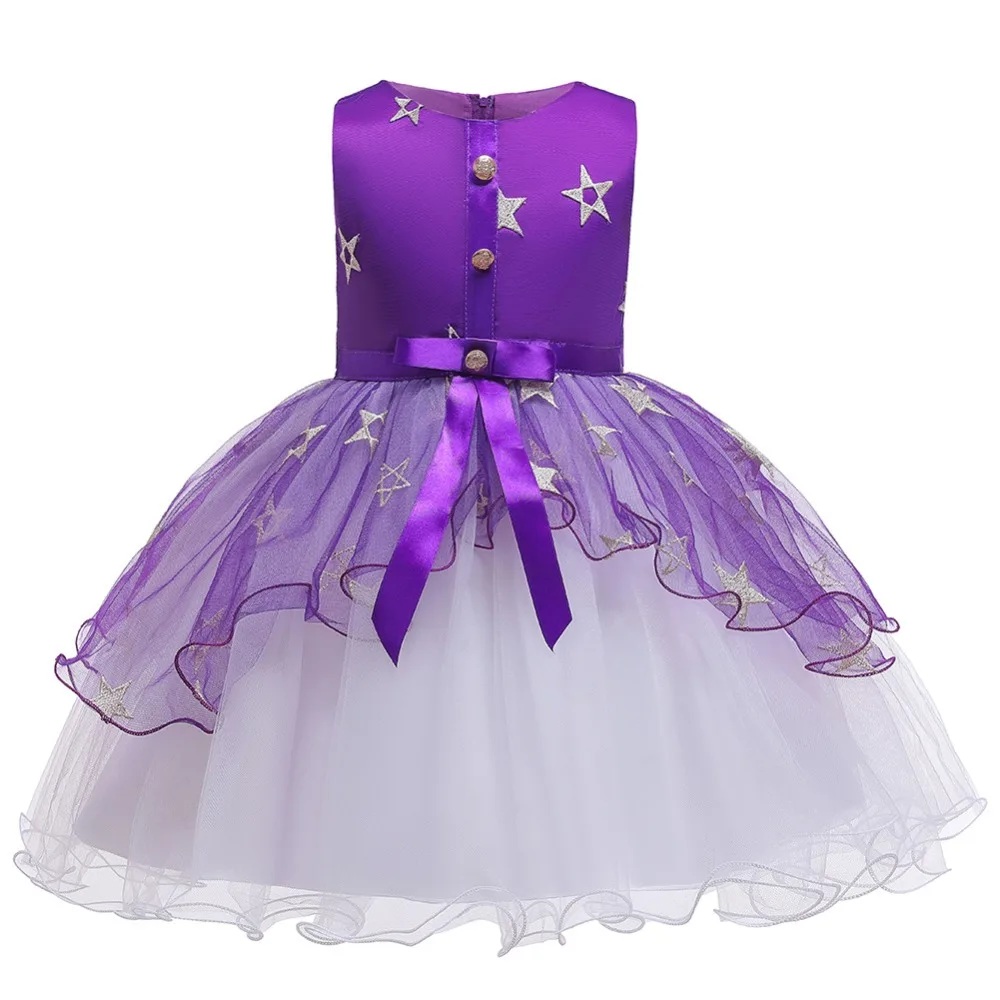 New Arrival 2019 Summer Girl Party Dress Kids Embroidered Dresses For Girls Clothes Children Princess Elegant Sleeveless Dress (3)