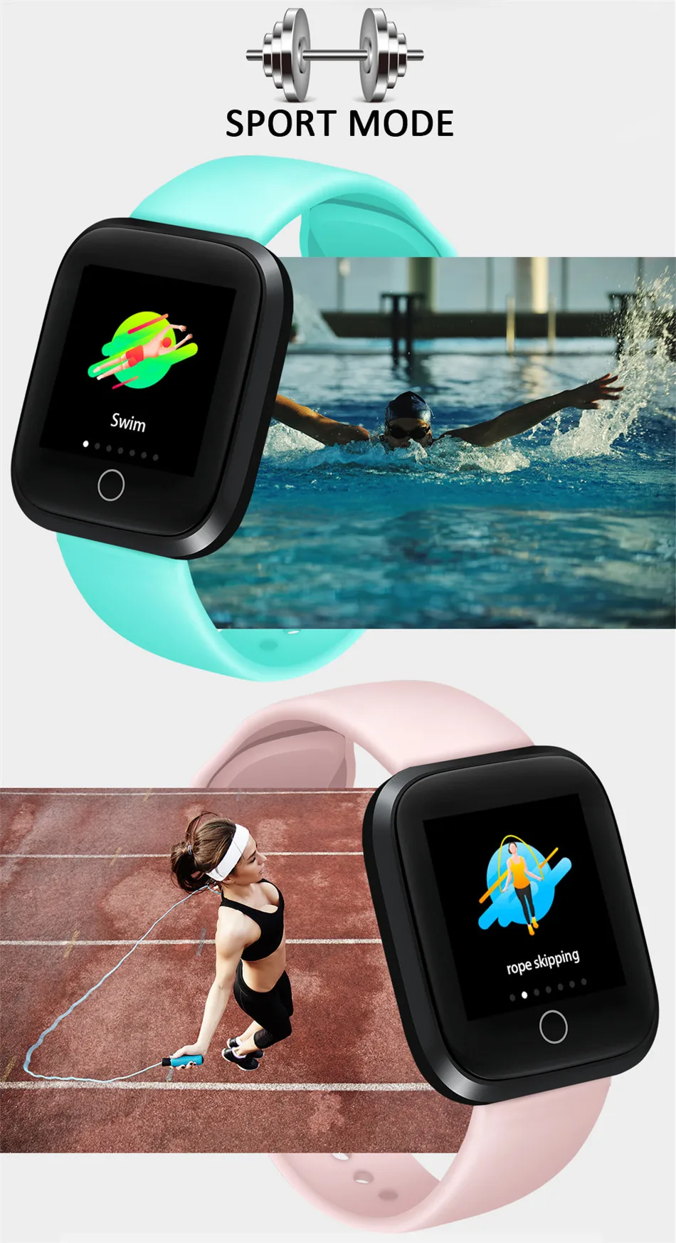 Новый водонепроницаемый спортивный умный фитнес-браслет с Bluetooth фитнес Шагомер отслеживание кровяного давления монитор сердечного ритма