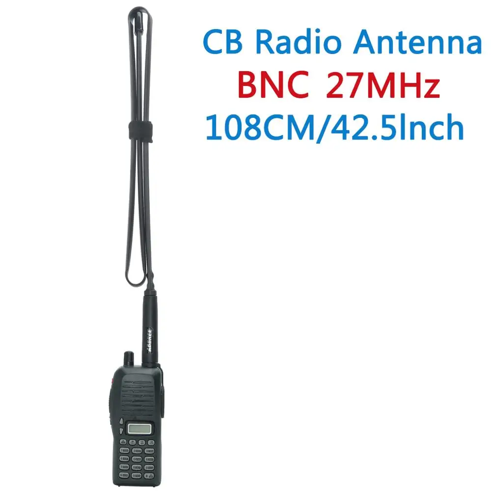 ABBREE 27 МГц BNC круглый Штекерный разъем радио антенна для иди и болтай Walkie Talkie Kenwood Icom Motorola кобры для прослушивания Uniden Anytone Любительское радио, Си-Би радиосвязь