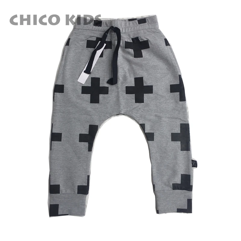 

18 kids Girls Boys Cross Print Pants, Children Kids Baby boys Pants, Kids Geometric Baby Boys Girls Summer Clothings W Low price