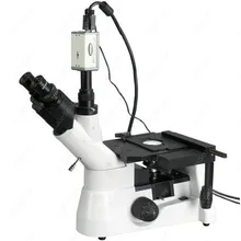 Inverted Metallurgical Microscope–AmScope Supplies 40X-1000X Polarizing Inverted Metallurgical Microscope + VGA Camera