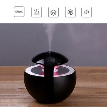 

450ML Ball Humidifier with Aroma Lamp Night Light Essential Oil Ultrasonic Electric Aroma Diffuser Mini USB Air Fogger