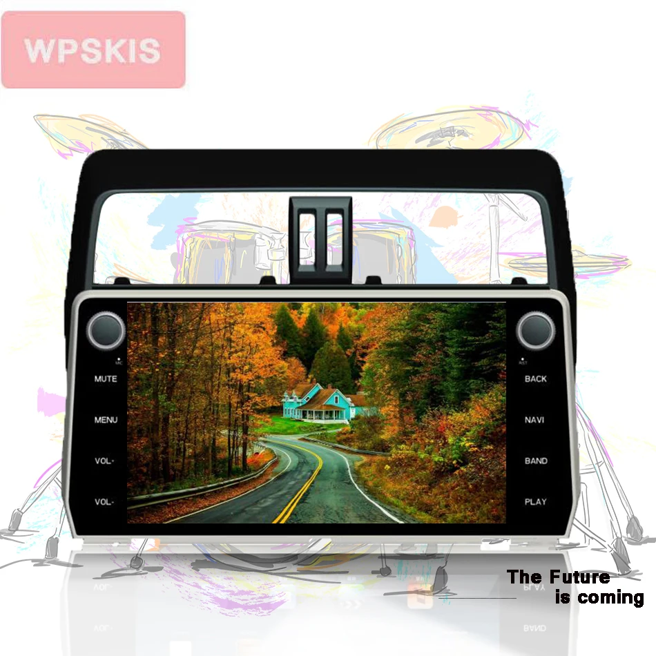 Top 10.1" Android 8.1 Octa 8 Core 2G RAM 32G ROM Car DVD Player for Toyota Prado 120 150 2018 Car Radio GPS Navigation BT System swc 0
