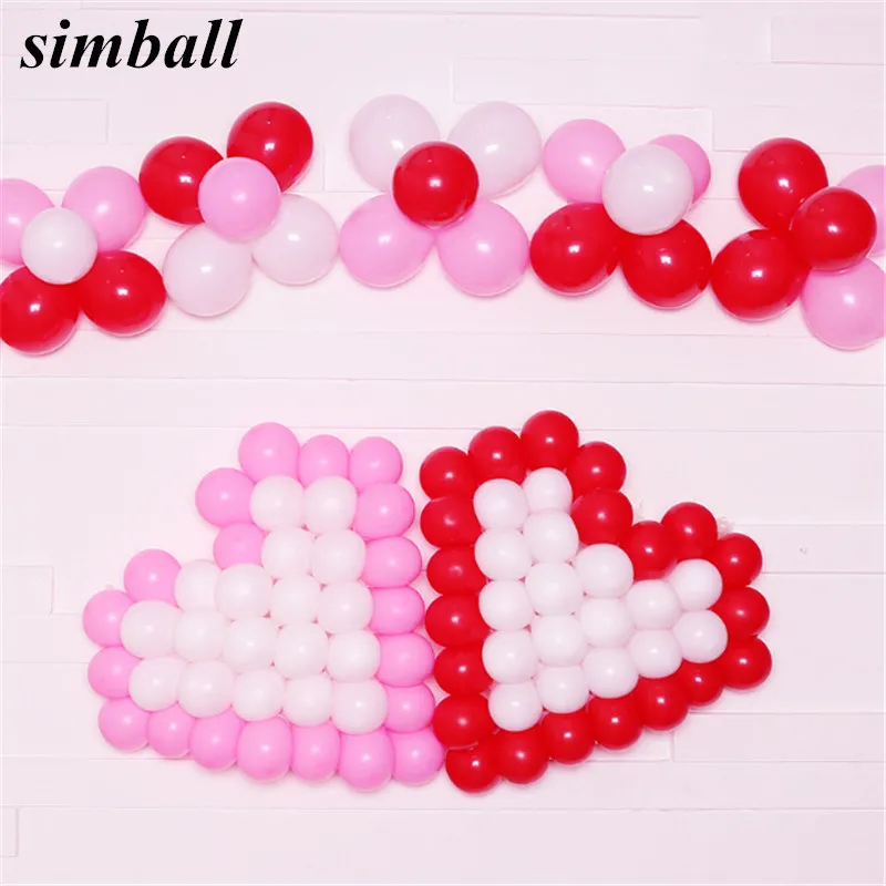 

50pcsThicken Standard Colors Round Latex Balloons Birthday Wedding Decor Heart-shaped grid Fixed 5inch Circle Balloon Supplies