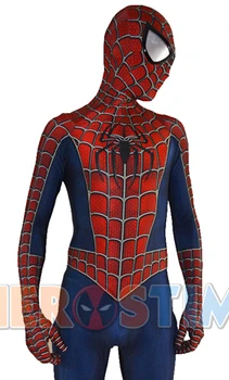 

Raimi Spiderman Costume Cosplay Raimi spider-man Suit Spandex 3D Print Superhero costume Factory Wholesale Freeshipping