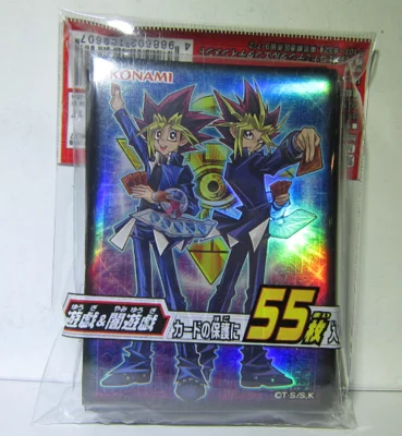 

KONAMI YuGiOh Yu-Gi-Oh! Muton Yugi & Dark Game Muton Yugi Card Protection Card Sleeves 55pcs/set for Yugioh Trading Card Game