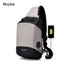 Dxyidu USB Слинг Сумка для мужчин и женщин нагрудная сумка большая вместительность водонепроницаемый летний короткий поход мессенджеры сумки через плечо горячая распродажа