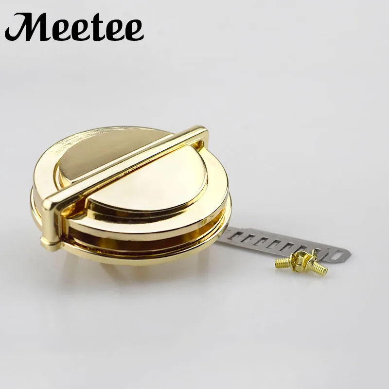 

2Pcs Light Gold Round Metal Bag Buckle Women Handbag Twist Turn Lock Snap Clasp Closure Metal Locks DIY Craft Accessories E6-17
