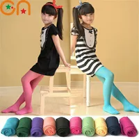 Girls Ballet Dance Pantyhose Children A Thin Section Fashion Velvet Tights Baby Solid Black White Stockings For 0-15Y Kids CN 2