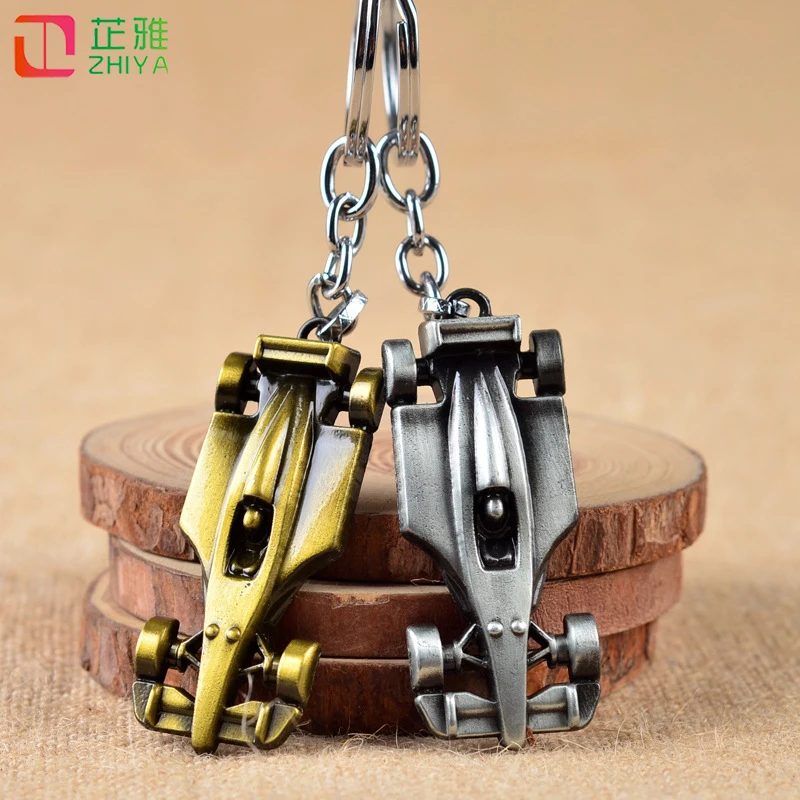 High Quality 3D Metal Model Racing Car Key Chains For Men Cool Pendants