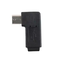 USB Mini 5Pin женские Micro 5Pin мужской 90 угол наклона конвертер