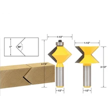 Cheap free shipping2Pc 1/2" Shank 90 Degree Edge Banding Router Bit Set V-Design Tongue Groove plate splicing knife woodworking cutter Cheap free shipping2Pc 1/2" Shank 90 Degree Edge Banding Router Bit Set V-Design Tongue Groove plate splicing knife woodworking cutter