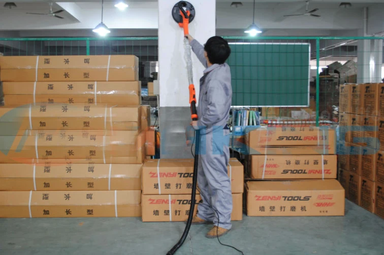 Hot NEW model Heavy-duty Electric Drywall sander JHS-225C Carry bag / LED light /polish wall /wood long-reach drywall sander