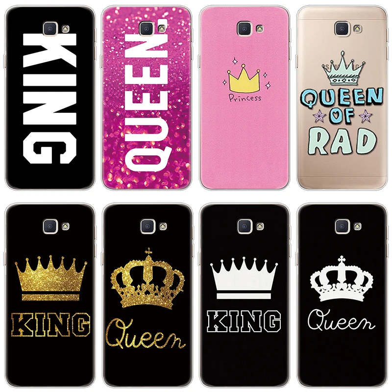

for Fundas Samsung Galaxy J5 Prime Case King Queen Luxury TPU Soft Silicone Cover for Samsung J5 Prime G570 G570F Case Coque