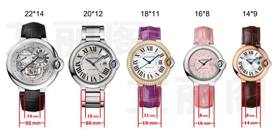 UTHAI P05 Ремешки для наручных часов из натуральной кожи 20 мм ремешок для часов Cartier Blue Balloon Watch кожаный ремешок